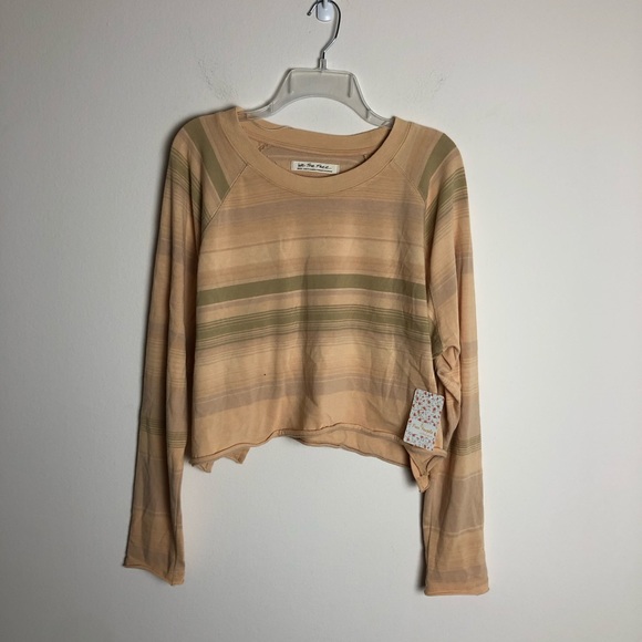 NWT Free People Baja Striped Prosecco Long Sleeve Tee - Picture 6 of 11